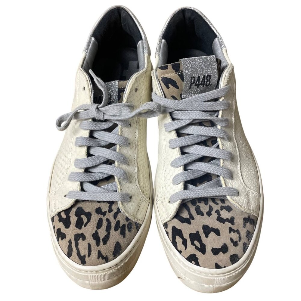 P448 Thea Python Roccia Leopard Animal Print Plat… - image 2